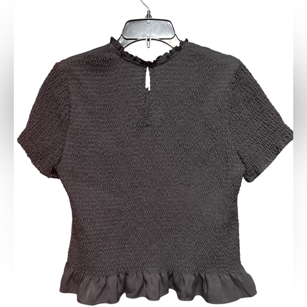 Express Black Textured Top - Picture 2 of 4